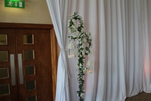 Wedding Products-Cherry Blossom White Shepard Crook Lantern