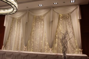 Wedding Products-Custom Fairy Light Backdrop With Swag