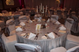 Wedding Products-Table Cloth Silver Sequin